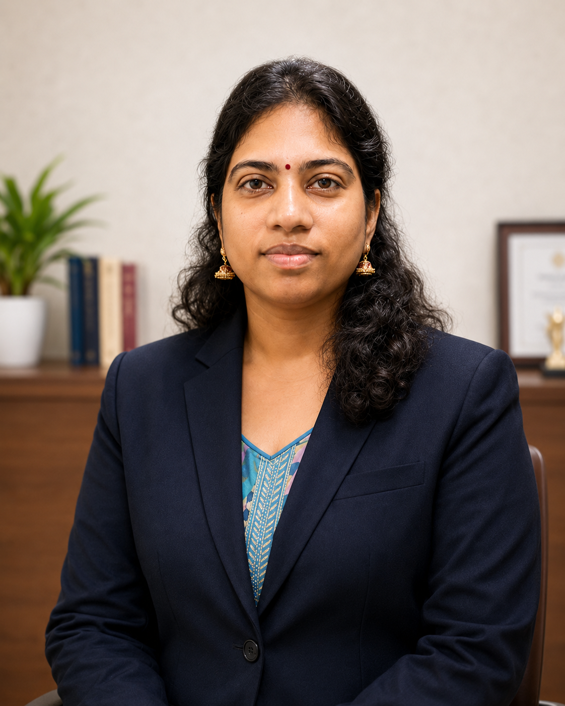 Portrait of Mrs. Padma Sundar., M Sc., M Ed.,, Finance Director
